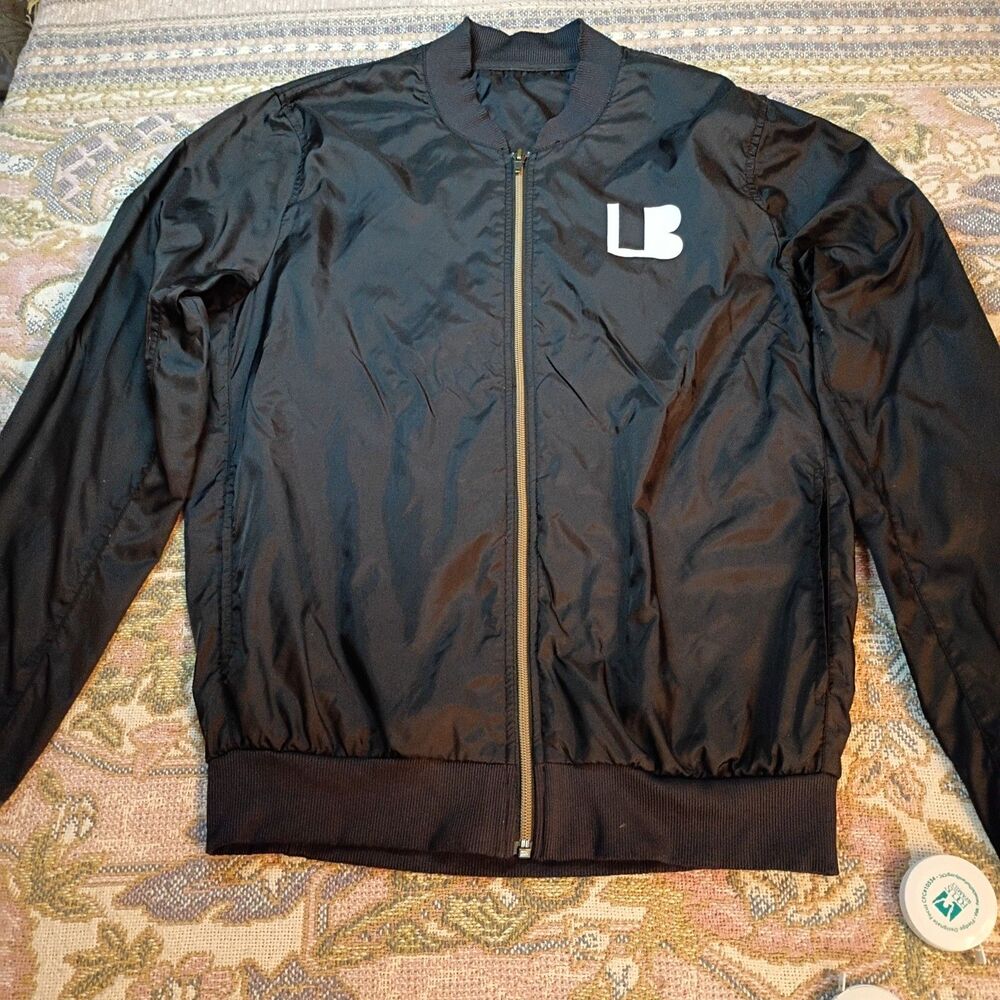 The LB Brand Womens Bomber Jacket Protector Lover Mother Small Black